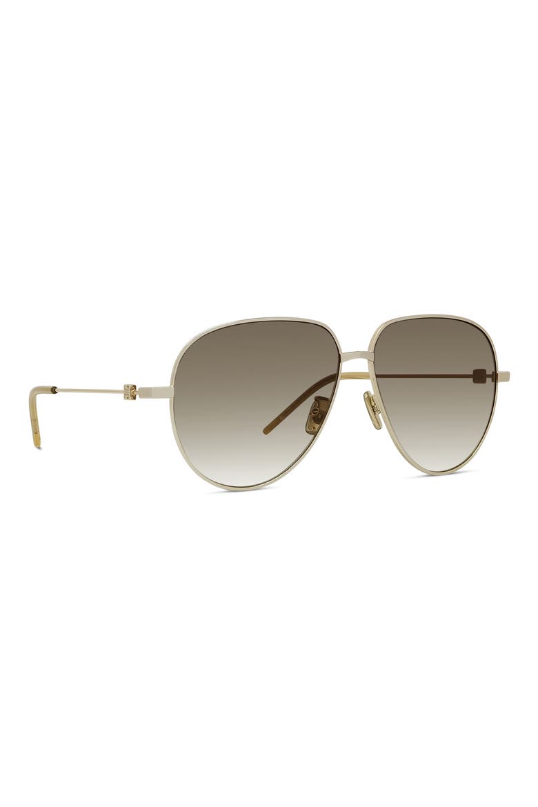 GV Speed Gradient Pilot Sunglasses, Alternate, color, GLD/BRNG