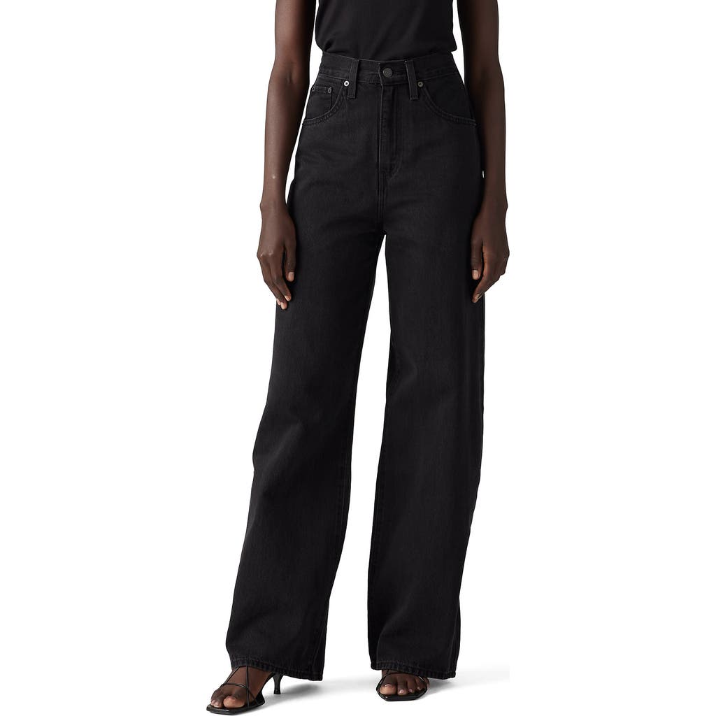 Levi's Cinch High Waist Baggy Wide Leg Jeans In Black