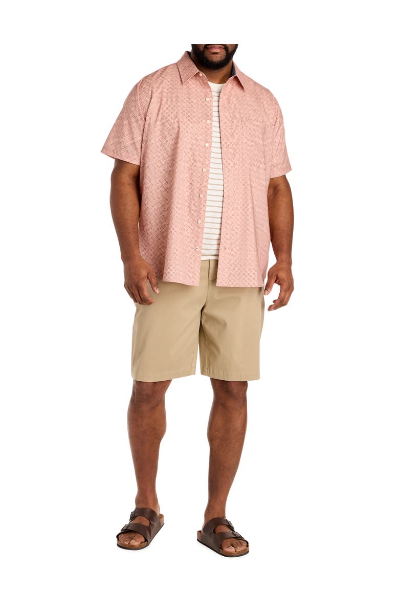 Nautica Big & Tall Geometric Print Sport Shirt V2, Alternate, color, Ashrose