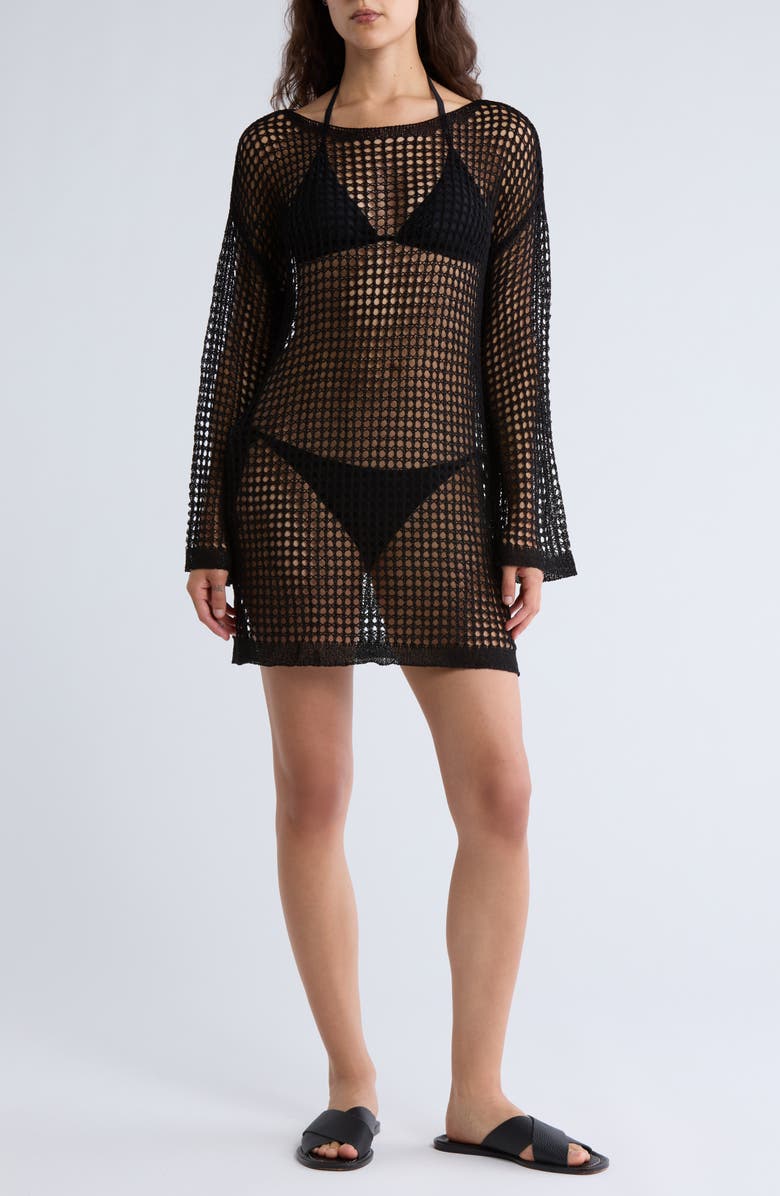 VYB Open Stitch Cover-Up Tunic, Main, color,