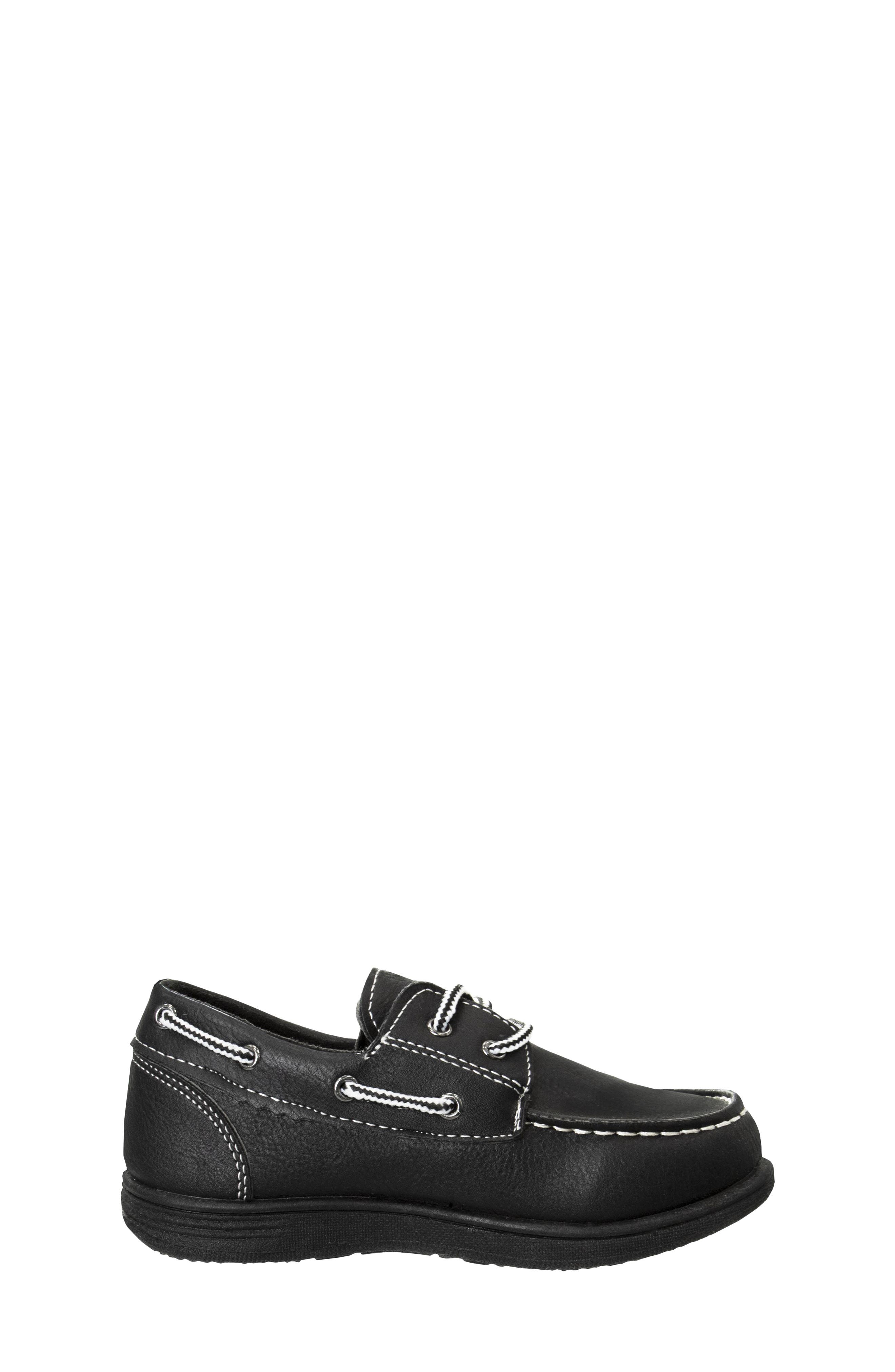 Kids' Casual Boat Shoe Loafer, Alternate, color, BLACK