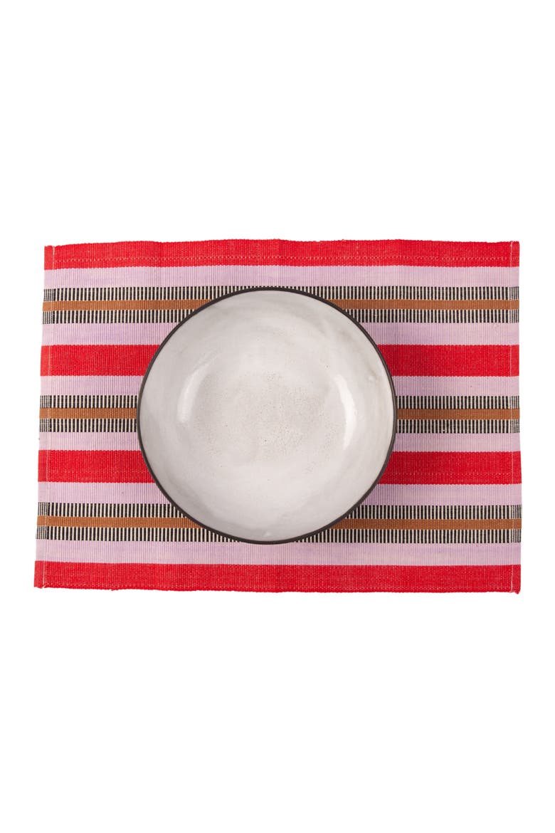 Handwoven Upendo Placemats - Set of 4, Alternate, color, Red