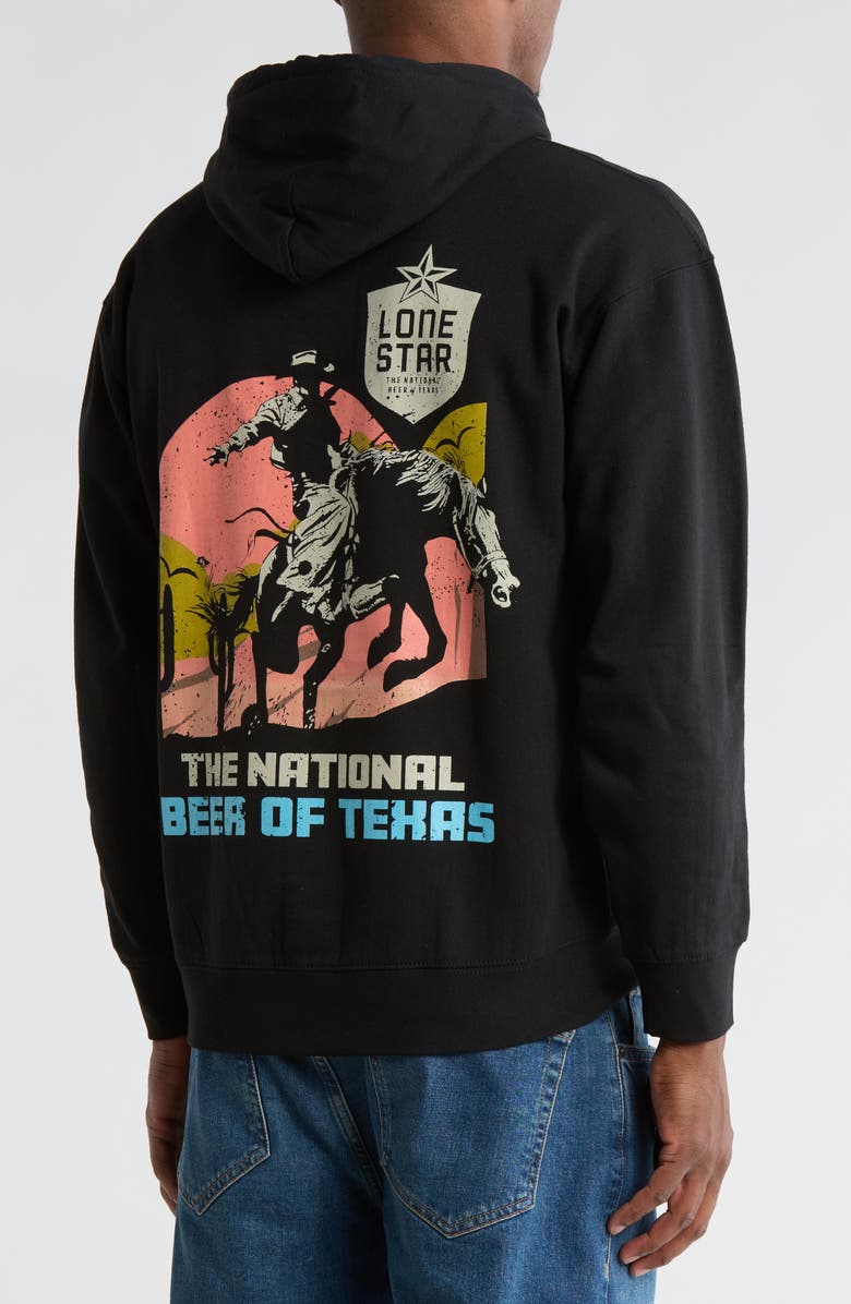 The Forecast Agency Lone Star Graphic Hoodie, Alternate, color, Black