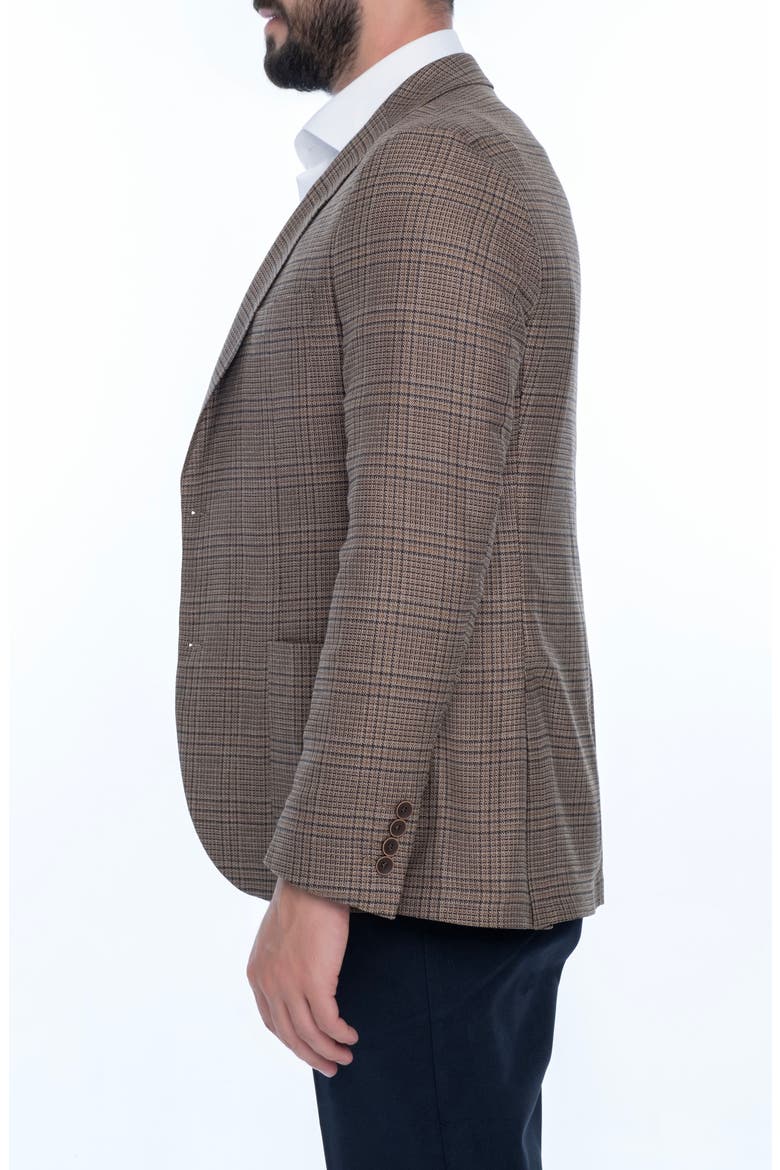 Plaid Sport Coat, Alternate, color, DARK BEIGE