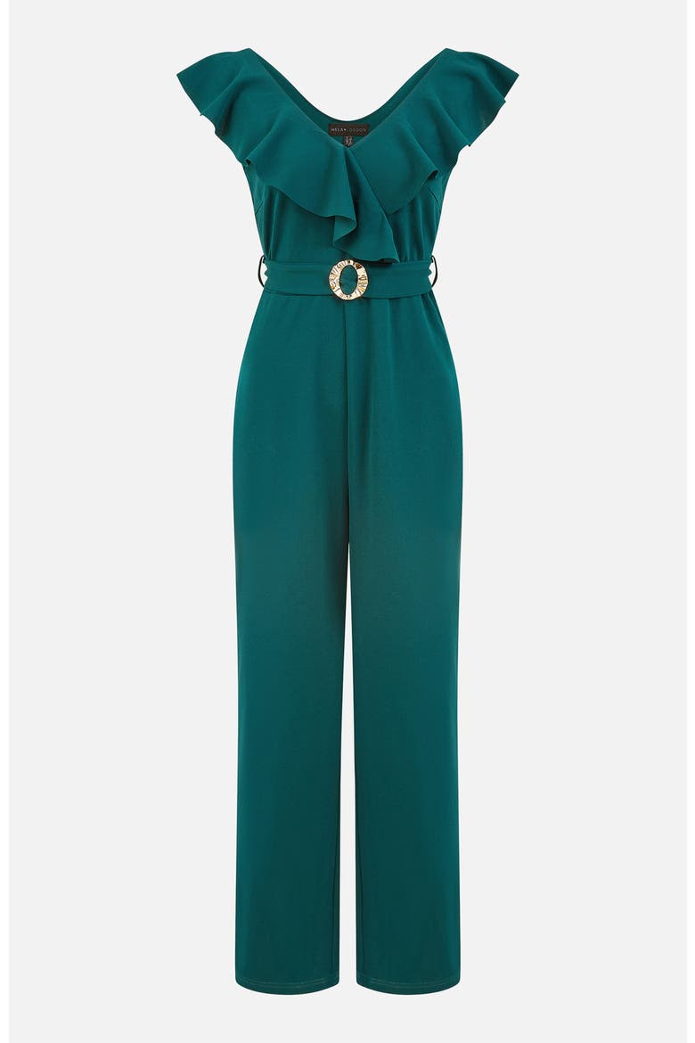 Sleeveless V-Neck Jumpsuit, Alternate, color, Green