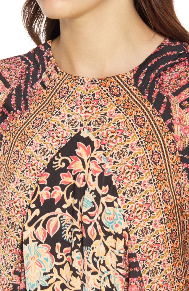 Free People Stevie Printed Long Sleeve Tunic Dress, Alternate, color,