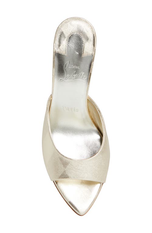 Christian Louboutin Miss Z Metallic Pointed Toe Sandal In Gold