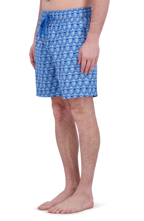 Robert Graham Quickdry Boxer Board Shorts In Skulls