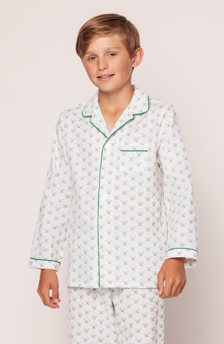 Petite Plume Kids' Print Two-Piece Pajamas, Alternate, color, Green