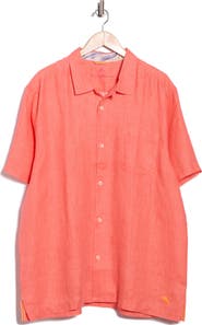Tommy Bahama Sea Glass Short Sleeve Button-Up Linen Camp Shirt