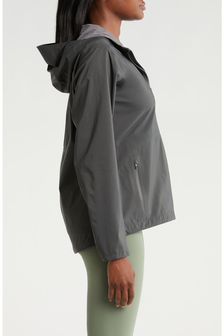 Cloudshield Waterproof Hooded Rain Jacket, Alternate, color, BLACK SAND