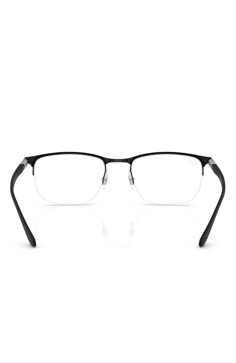 Ray-Ban 53mm Irregular Optical Glasses, Alternate, color, Matte Black