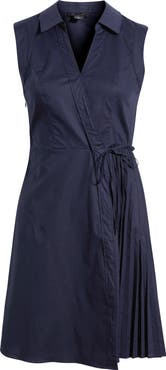 Halogen® Pleated Wrap Minidress