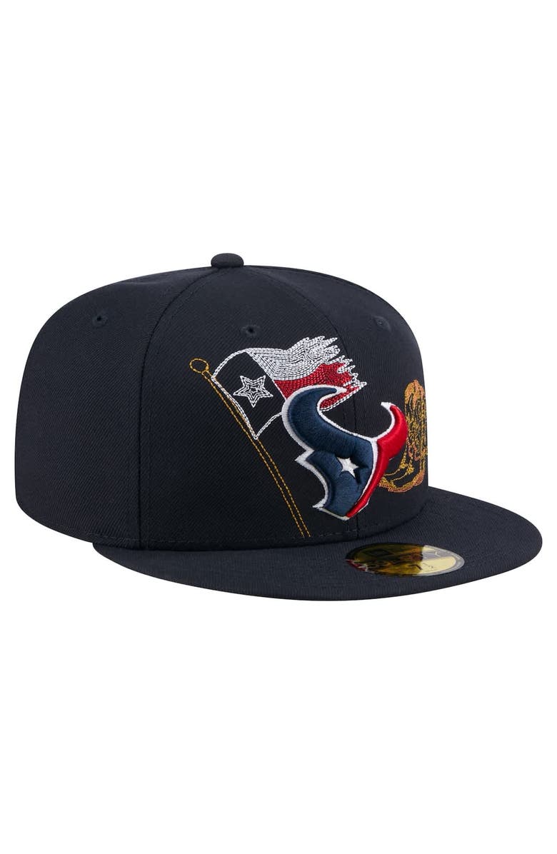 New Era Men's New Era Navy Houston Texans State Stitch 59FIFTY Fitted Hat, Alternate, color, 