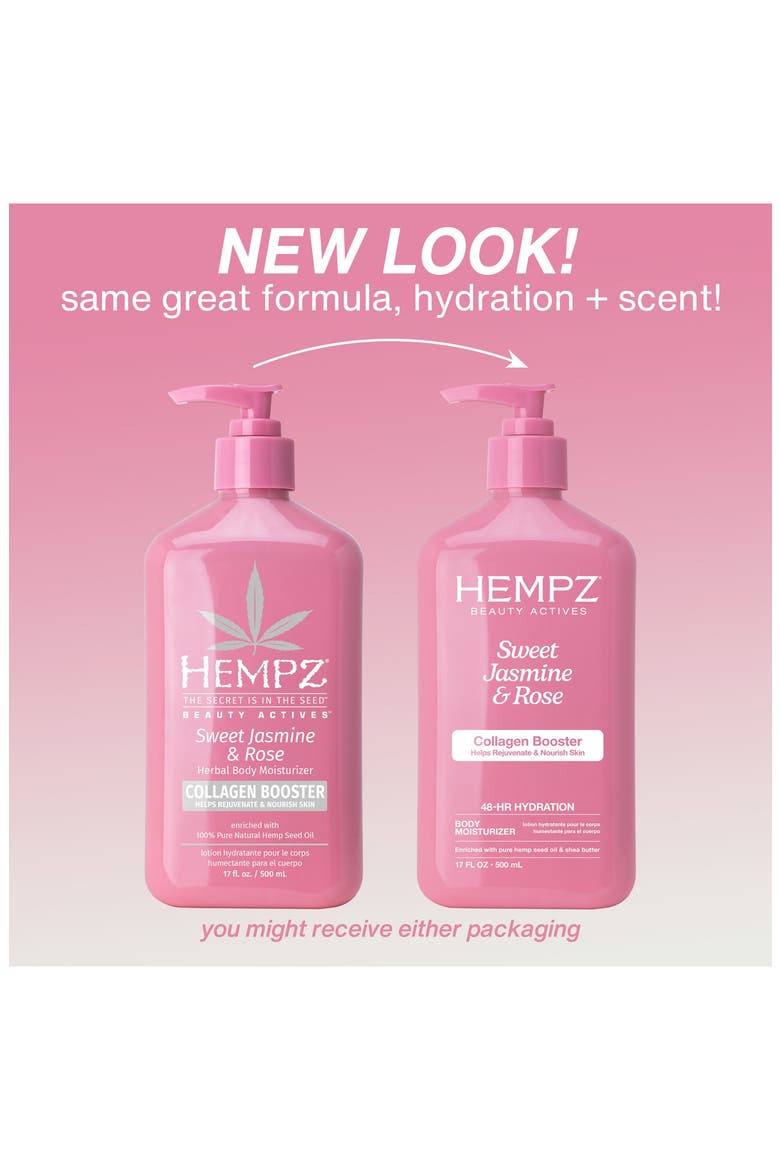 Beauty Actives Sweet Jasmine & Rose Herbal Body Moisturizer with Collagen Booster, Alternate, color, NO COLOR