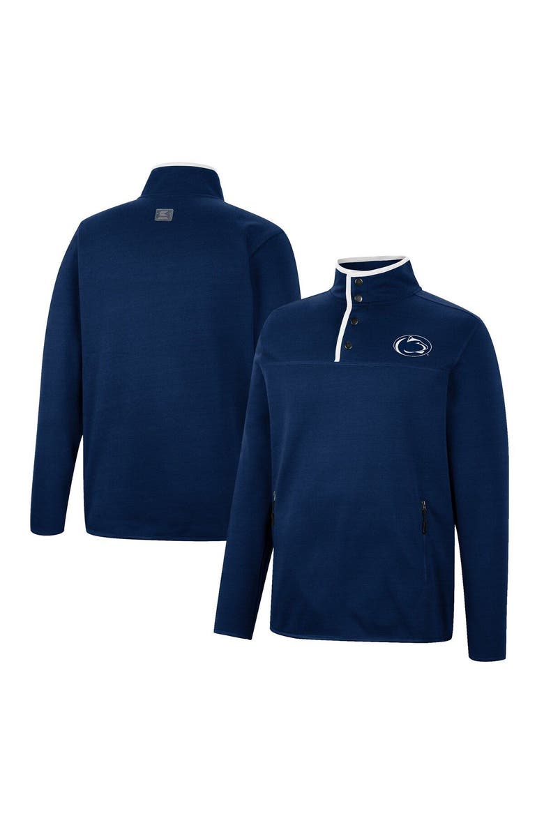 COLOSSEUM Men's Colosseum Navy Penn State Nittany Lions Rebound Quarter-Snap Jacket, Main, color, 