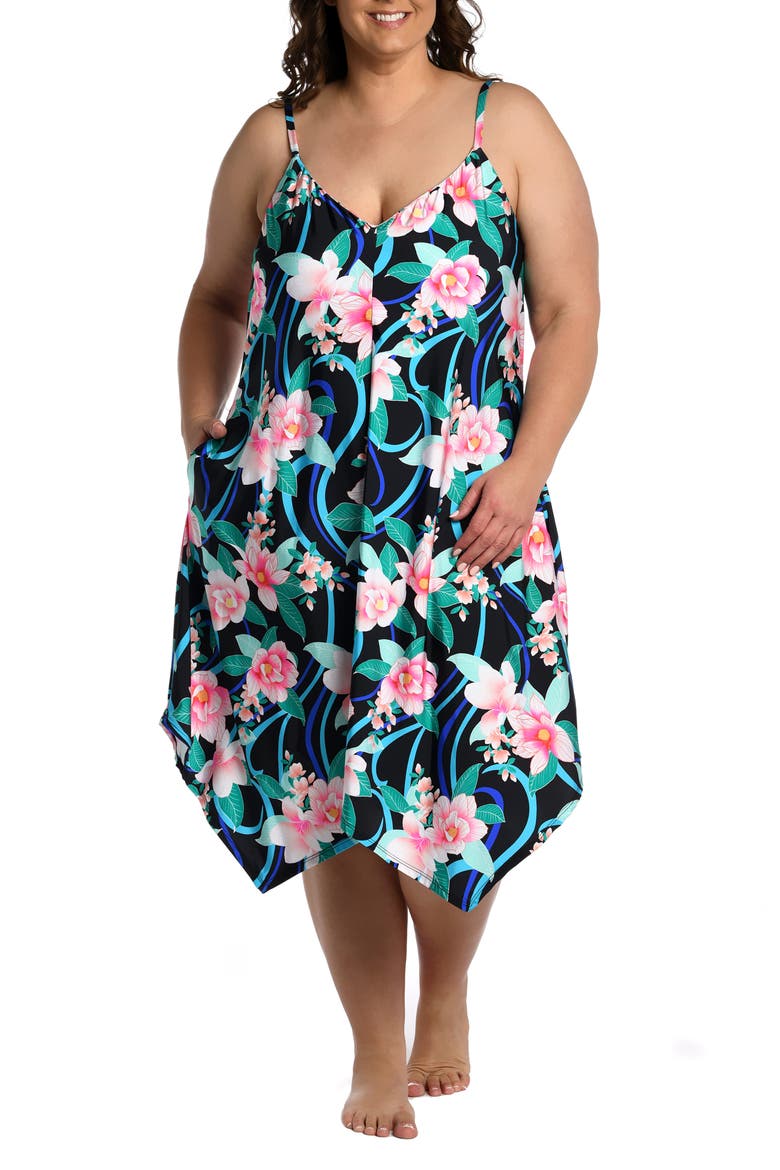 Nightfall Cover-Up Scarf Dress, Main, color, BLACK