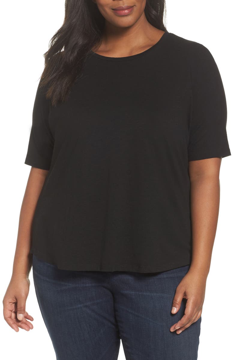 Eileen Fisher Crewneck Tee, Main, color, 