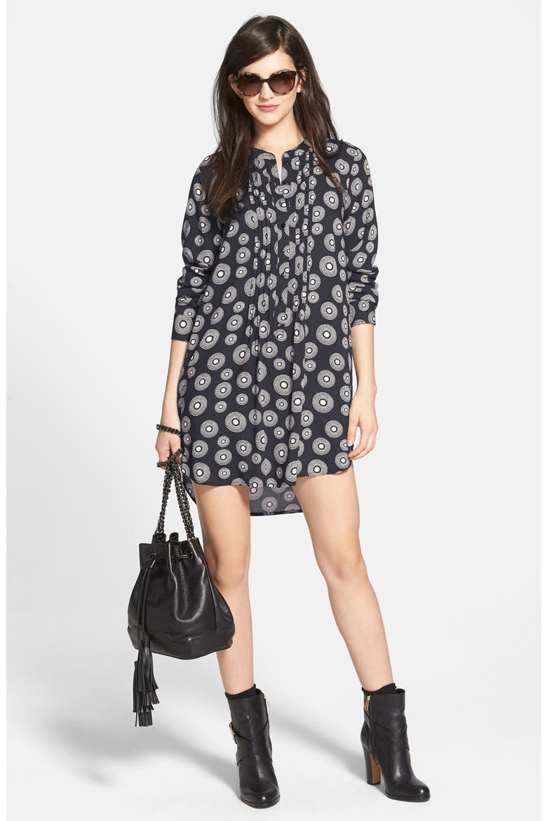 Shirttail Hem Tunic Dress, Alternate, color, NAVY