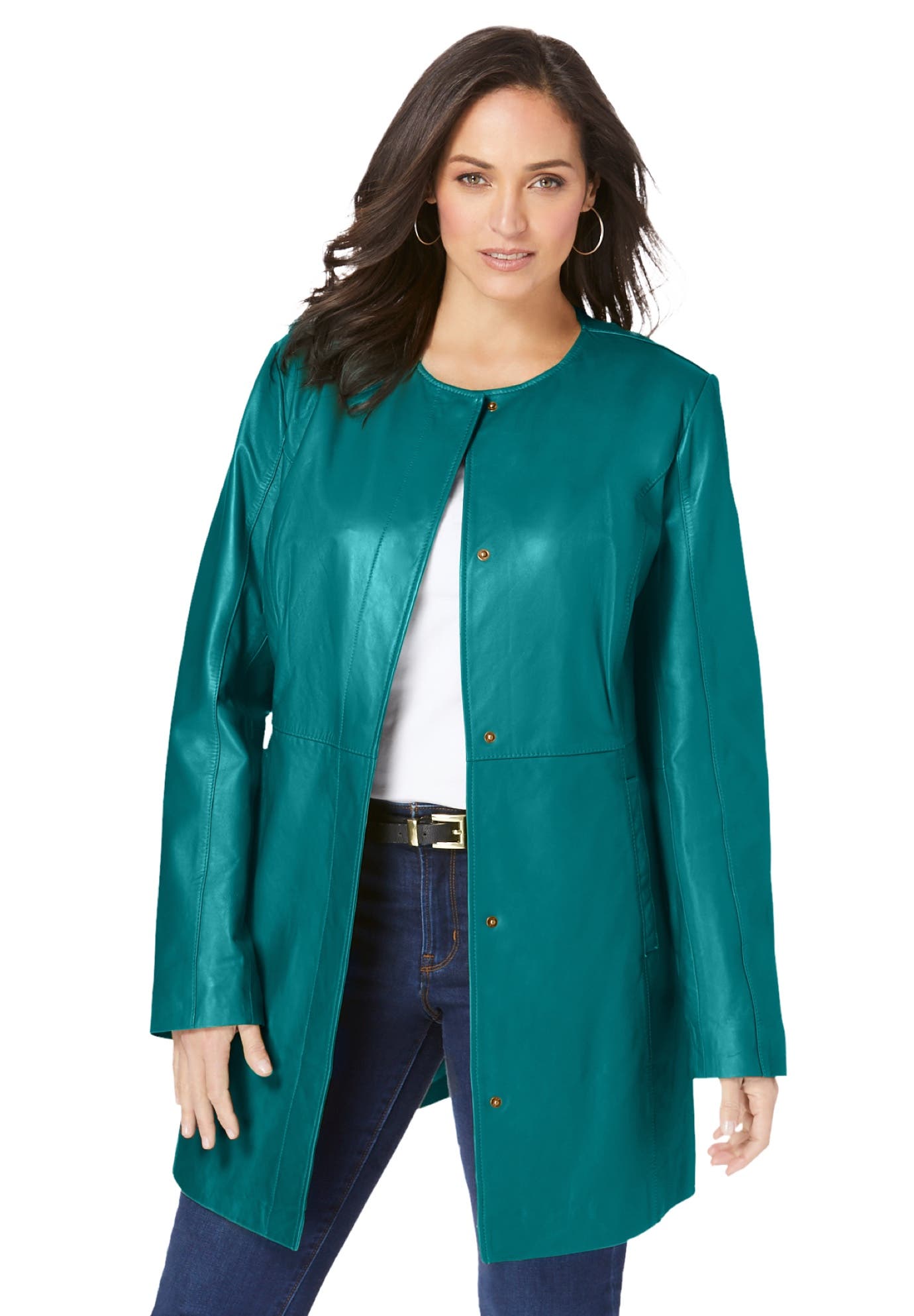 Three-Quarter Leather Jacket - image 3