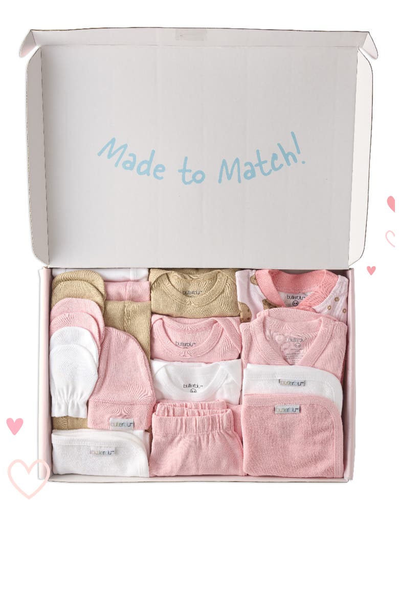 Sweet Beginnings 19-Piece Baby Gift Set, Alternate, color, PINK MILK N COOKIE CREW