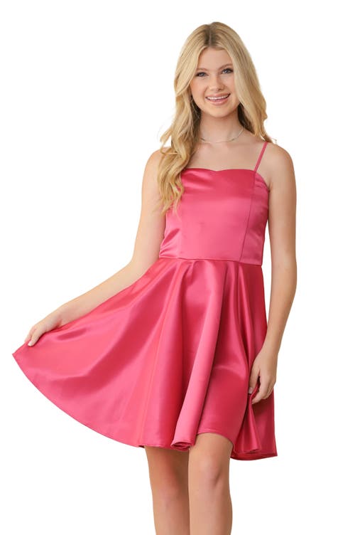 Un Deux Trois Kids' Fit & Flare Dress In Pink