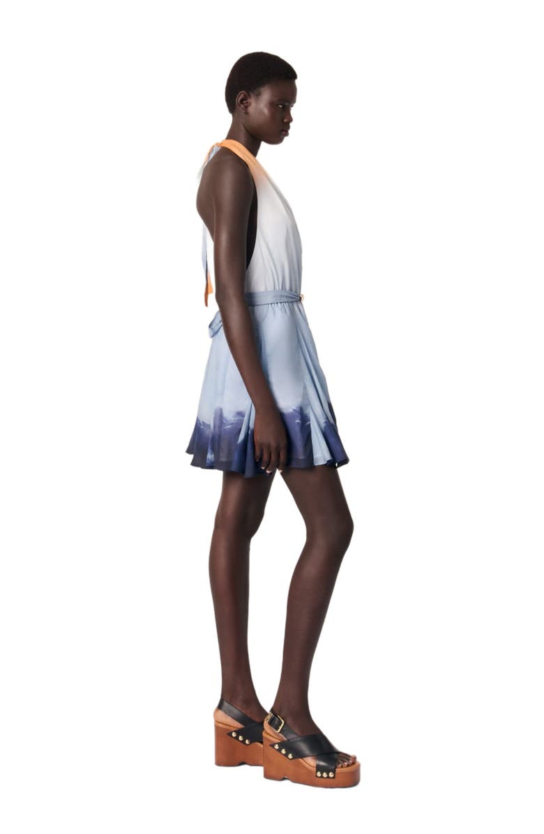 maje Mini tie-dye dress, Alternate, color, 