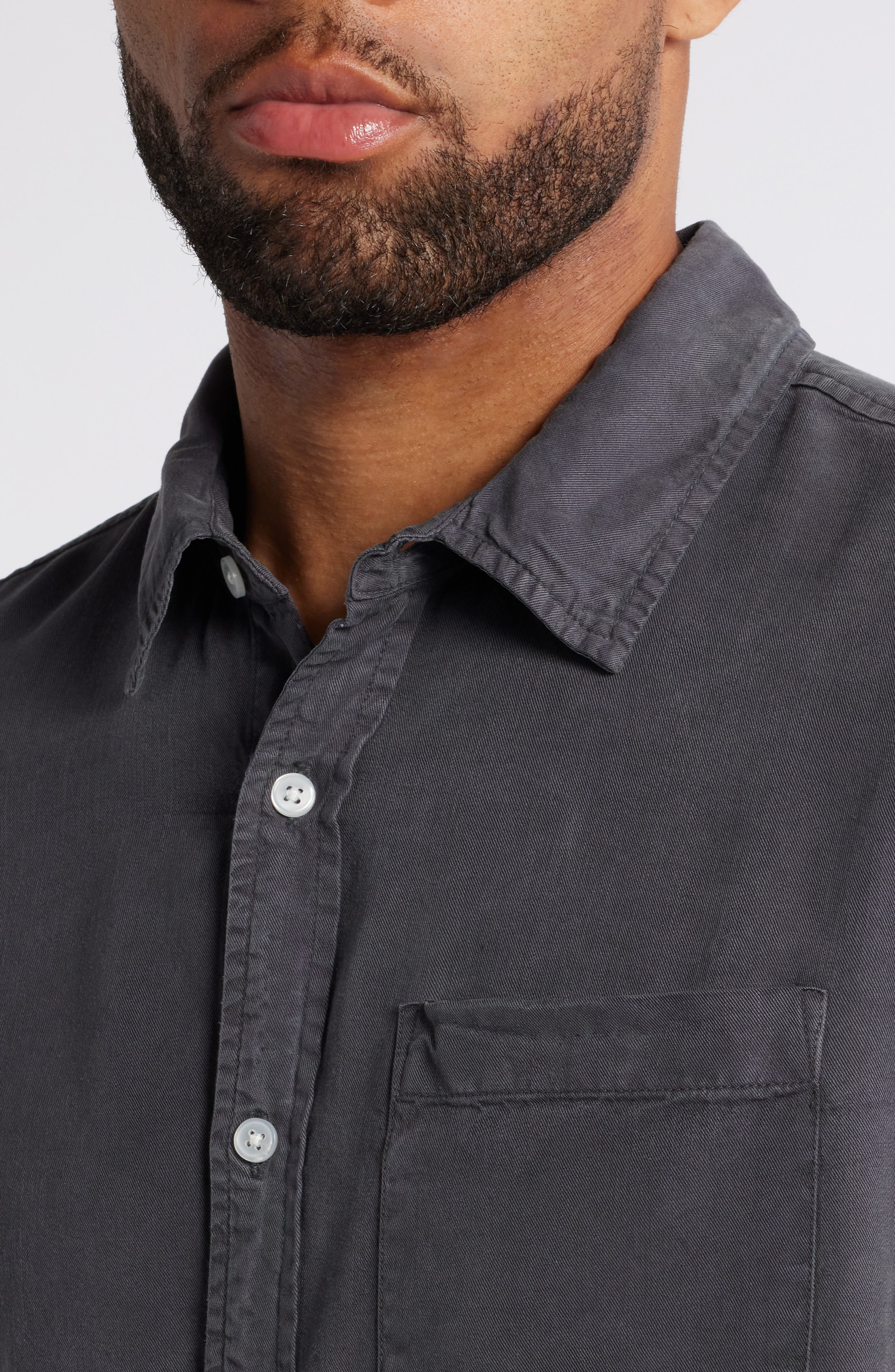 Aiden Solid Lyocell Button-Up Shirt - image 4