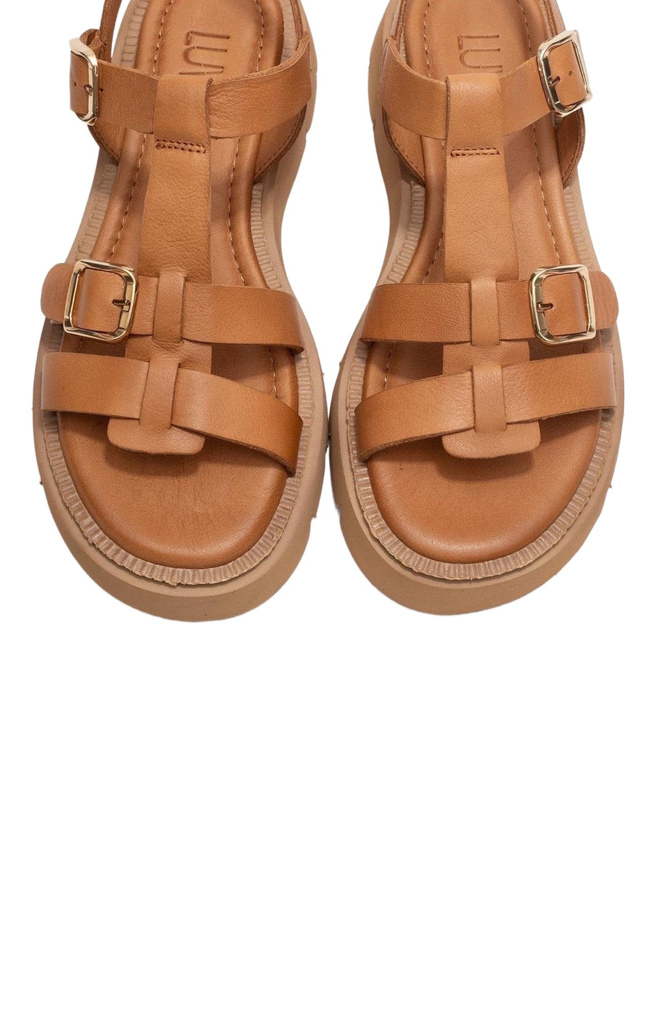Forever & Always Shoes Melvin Leather Sandal, Alternate, color, Cognac Leather