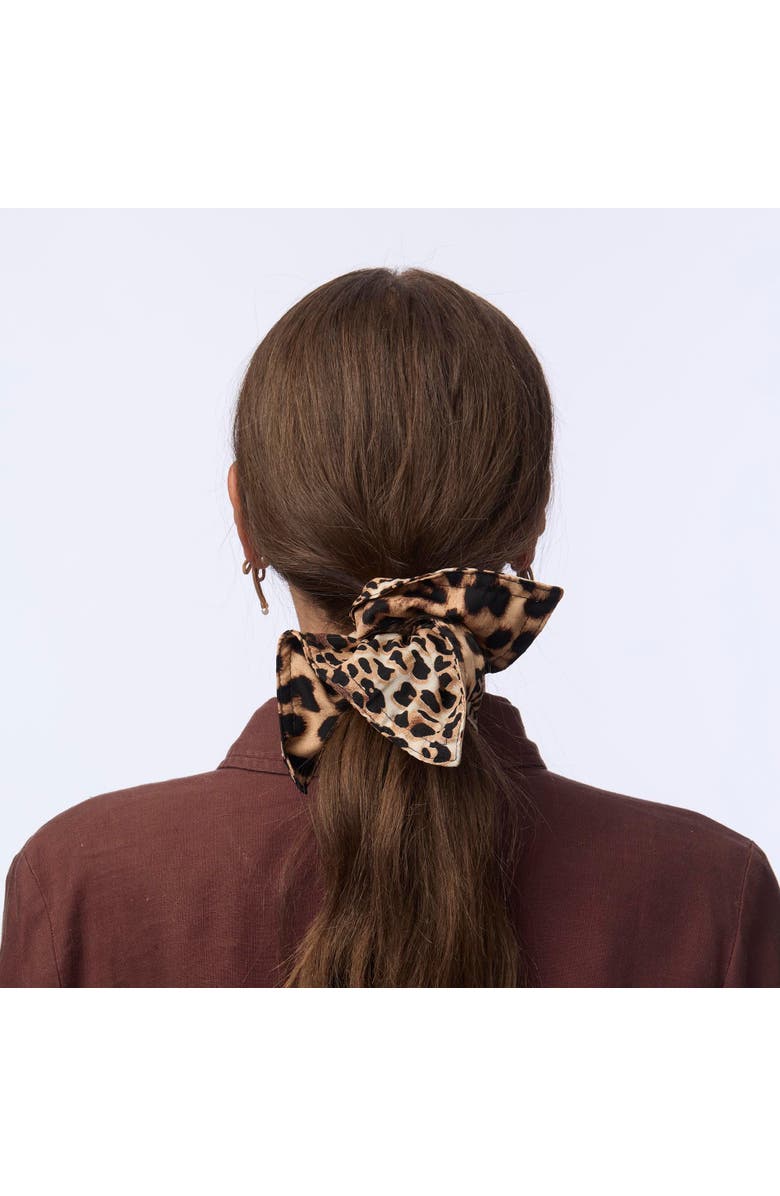 Lele Sadoughi Leopard Print Double Faced Square Scrunchie, Alternate, color, Leopard 960