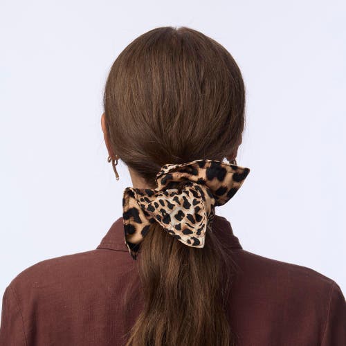 Lele Sadoughi Leopard Print Double Faced Square Scrunchie In Animal Print