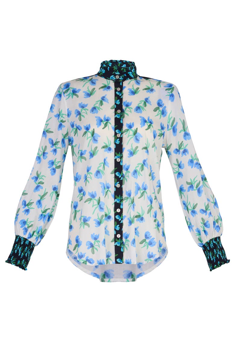 De Loreta Pascualina Long Sleeve Cotton Button-Up Shirt, Main, color, 