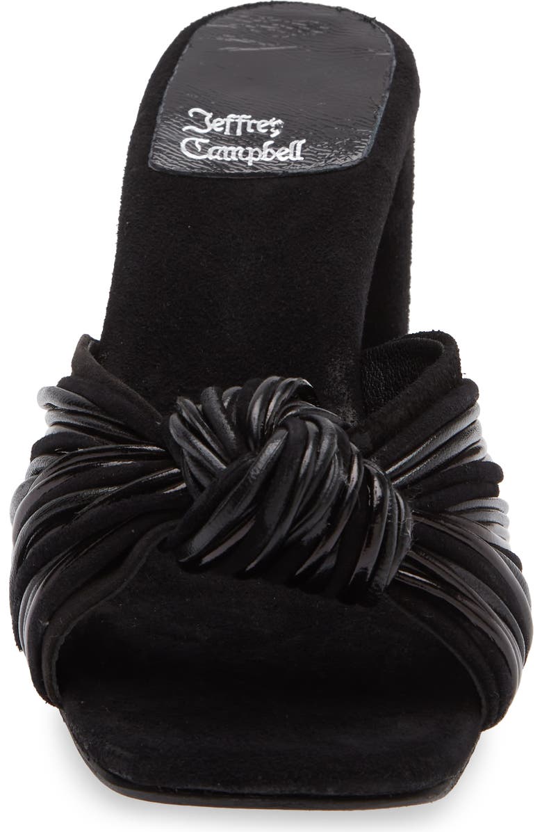 Jeffrey Campbell Melonger Slide Sandal, Alternate, color, Black Suede Combo