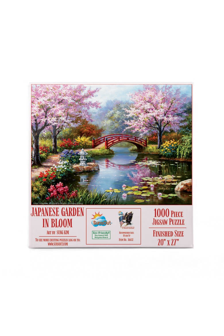 Japanese Garden in Bloom 1000 piece Jigsaw Puzzle for Adults, Alternate, color, Multicolor