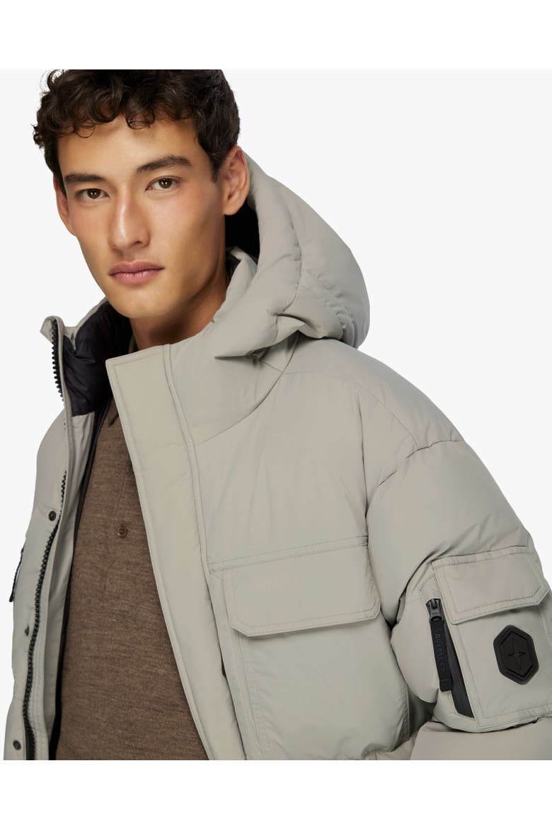 COMPASS | Hooded Recycled Down Winter Jacket, Alternate, color, Ice