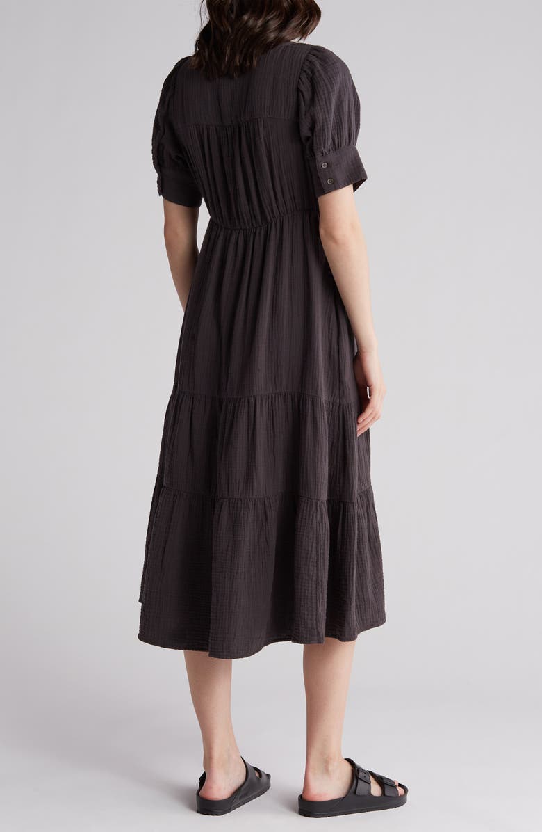 Lightspun Tiered Button Front Midi Dress
