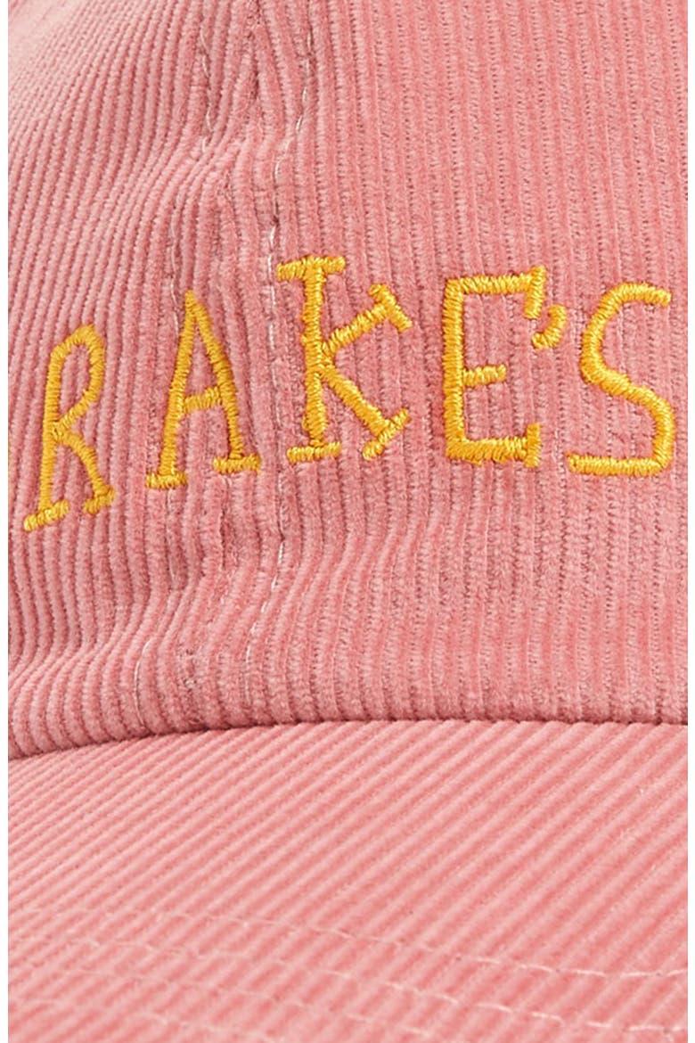 Embroidered Logo Corduroy Baseball Cap, Alternate, color, PINK