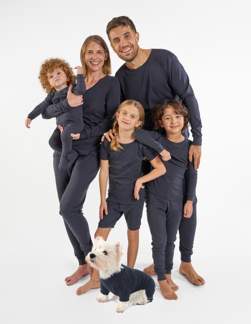 Leveret Cotton Solid Matching Family Pajamas In Blue