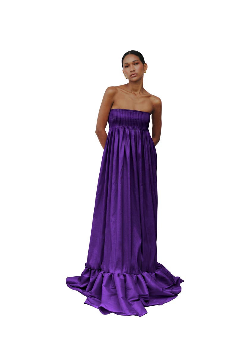 SEZ Rosette Dress, Main, color, Medium Purple