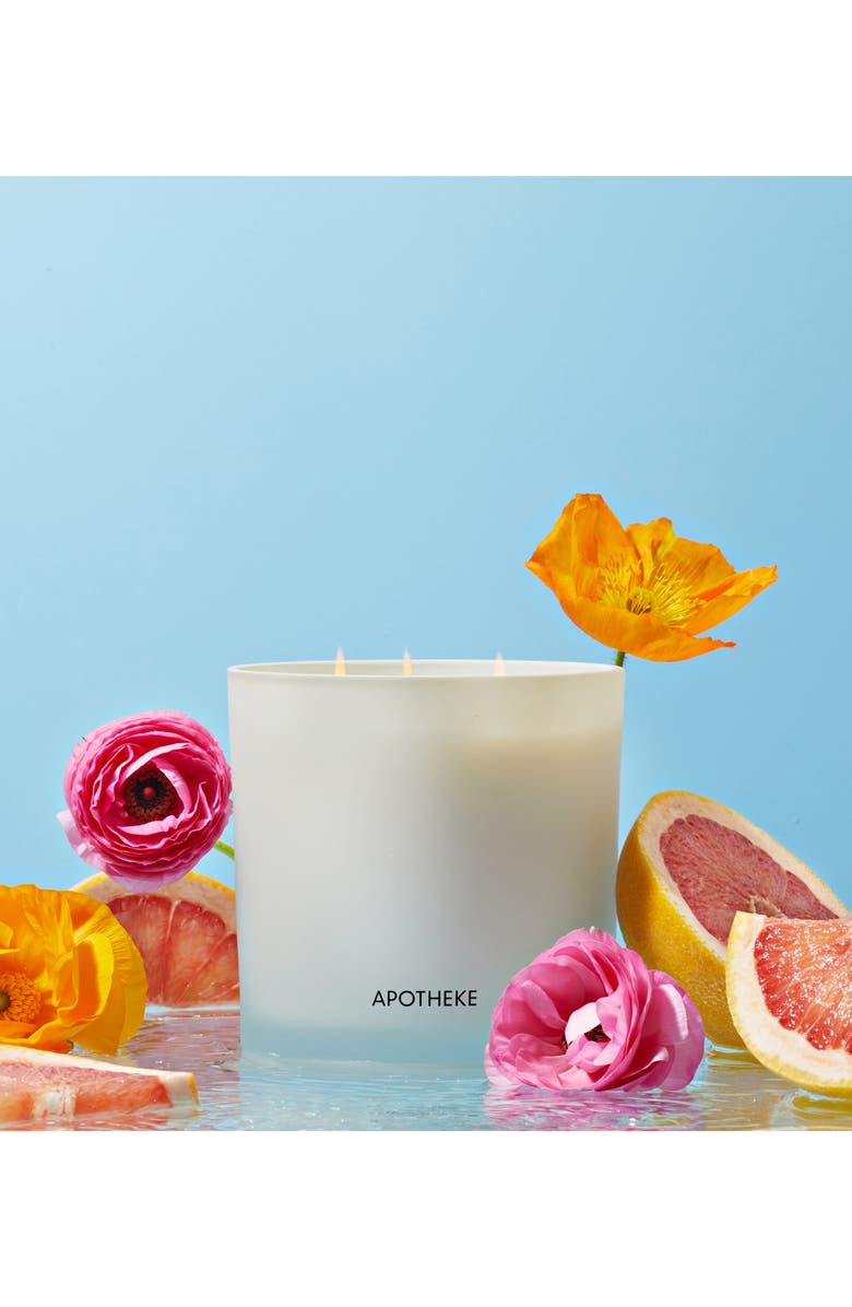 APOTHEKE Sea Salt Grapefruit 3-Wick Scented Candle, Alternate, color, White
