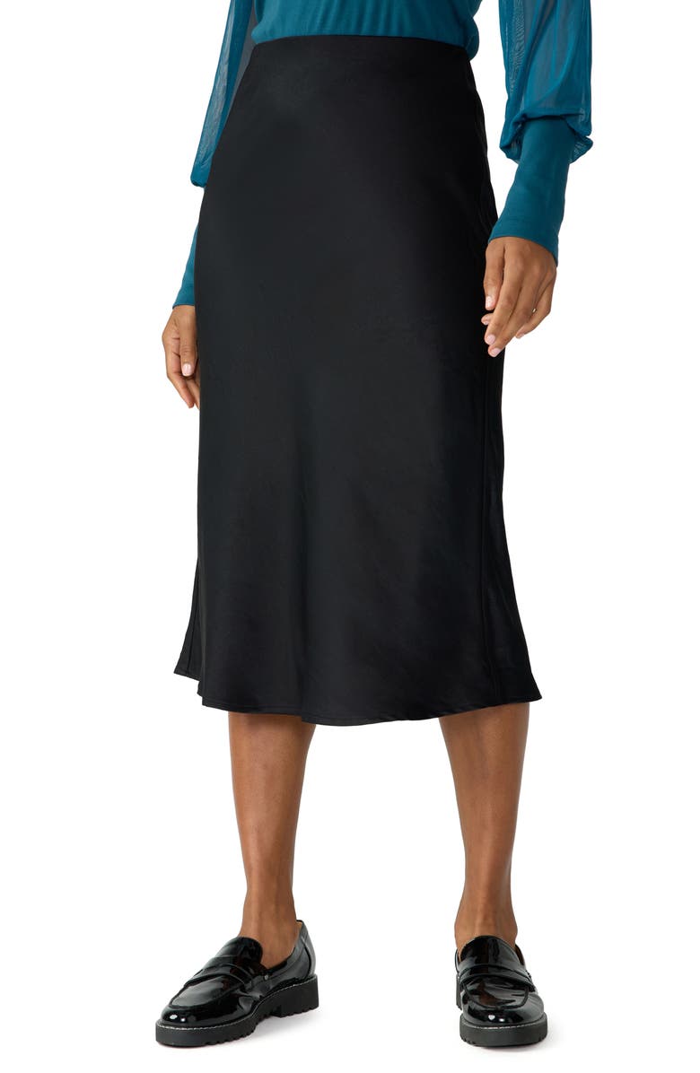 Sanctuary Everyday Satin Midi Skirt, Main, color,