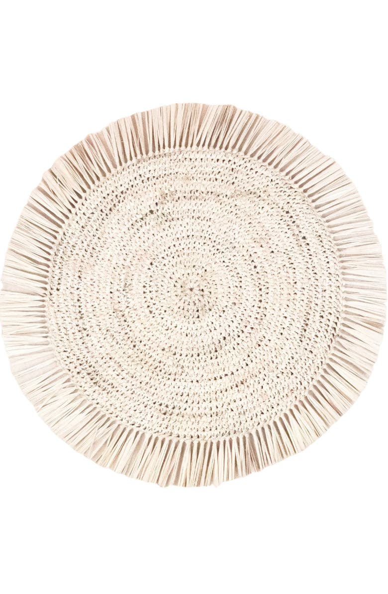 LIKHA Raffia Fringe Placemats, Set of 2, Main, color, Natural