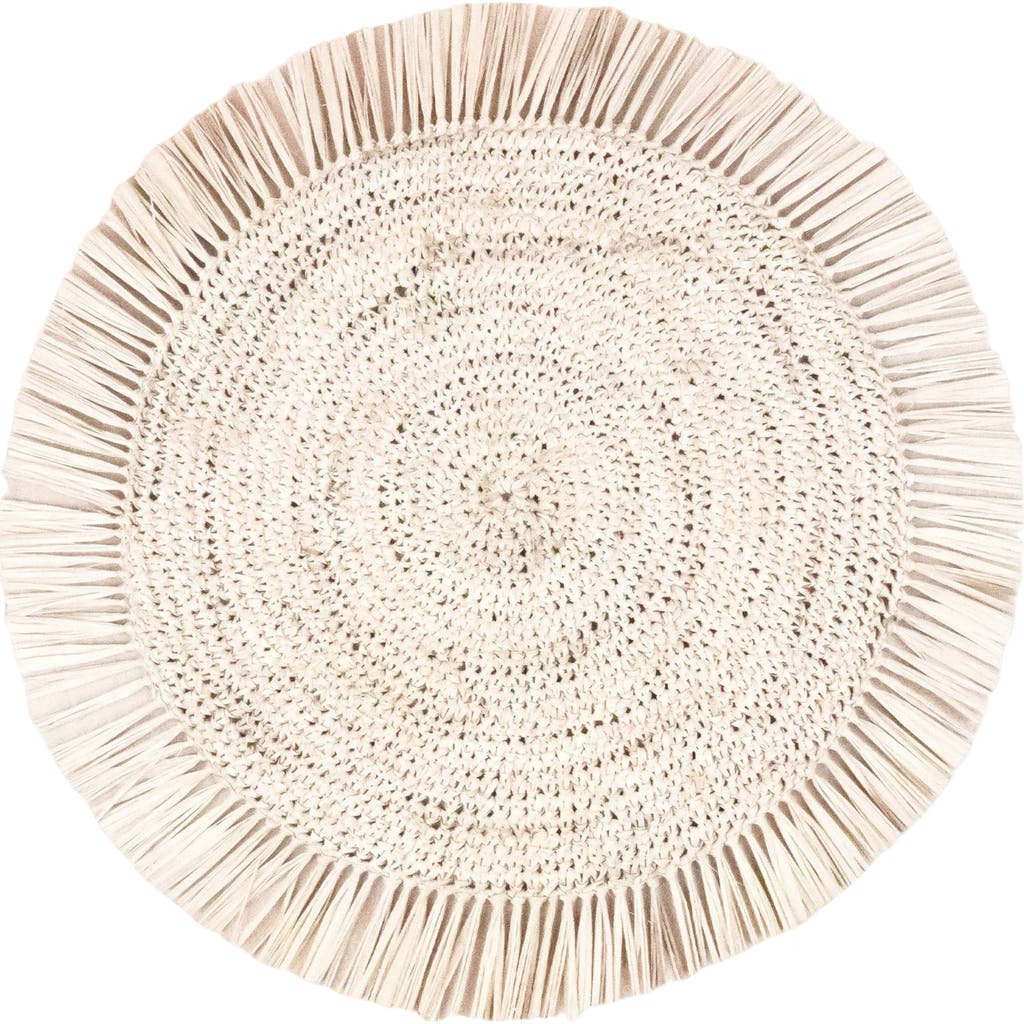 Likha Raffia Fringe Placemats, Set Of 2 In Brown