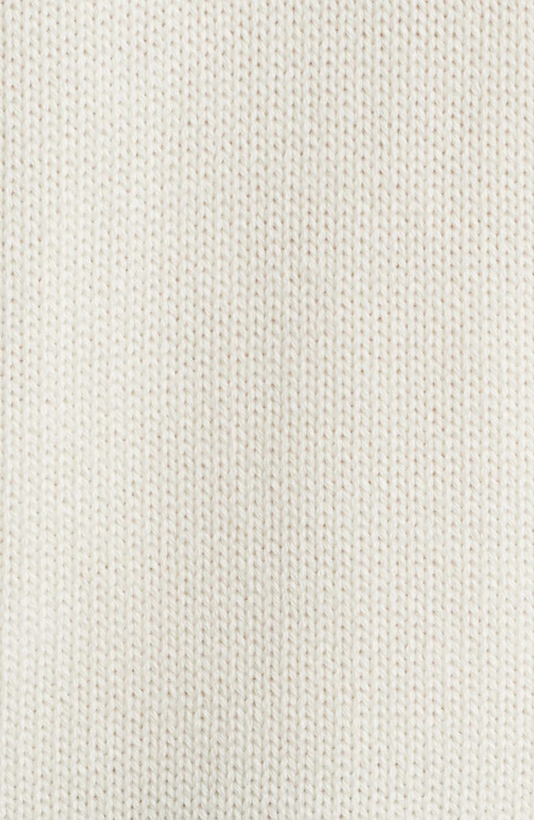 LoveShackFancy Selman Logo Embroidery Cotton & Wool Sweater, Alternate, color, Cold Foam