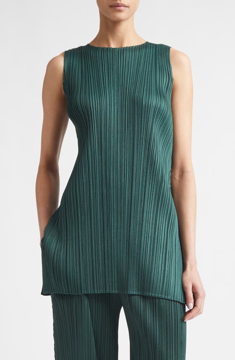 Monthly Colors March Pleated Tunic Top