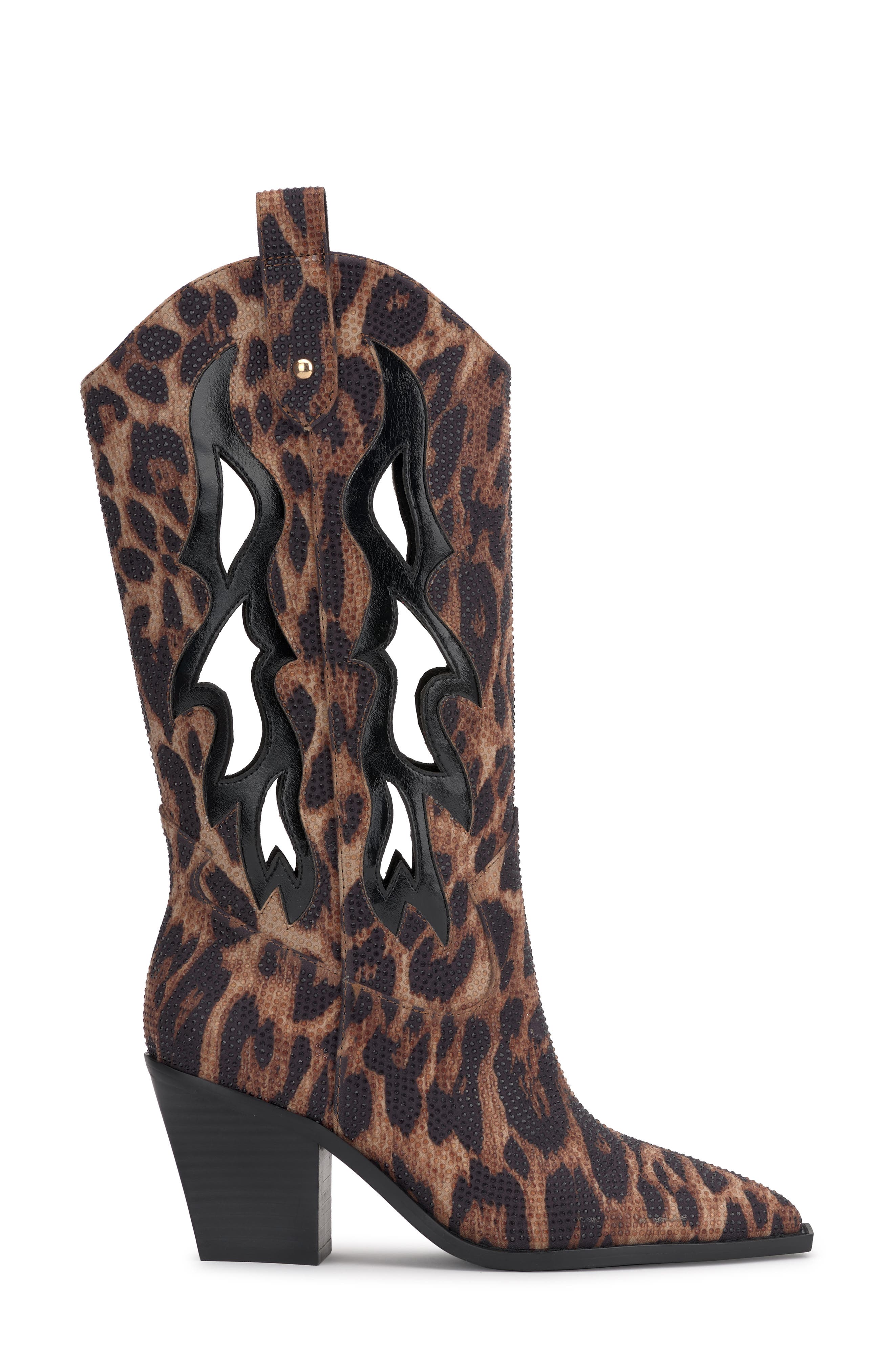 Jessica Simpson Ginika Pointed Toe Western Boot, Alternate, color, Natural Dolly Leopard