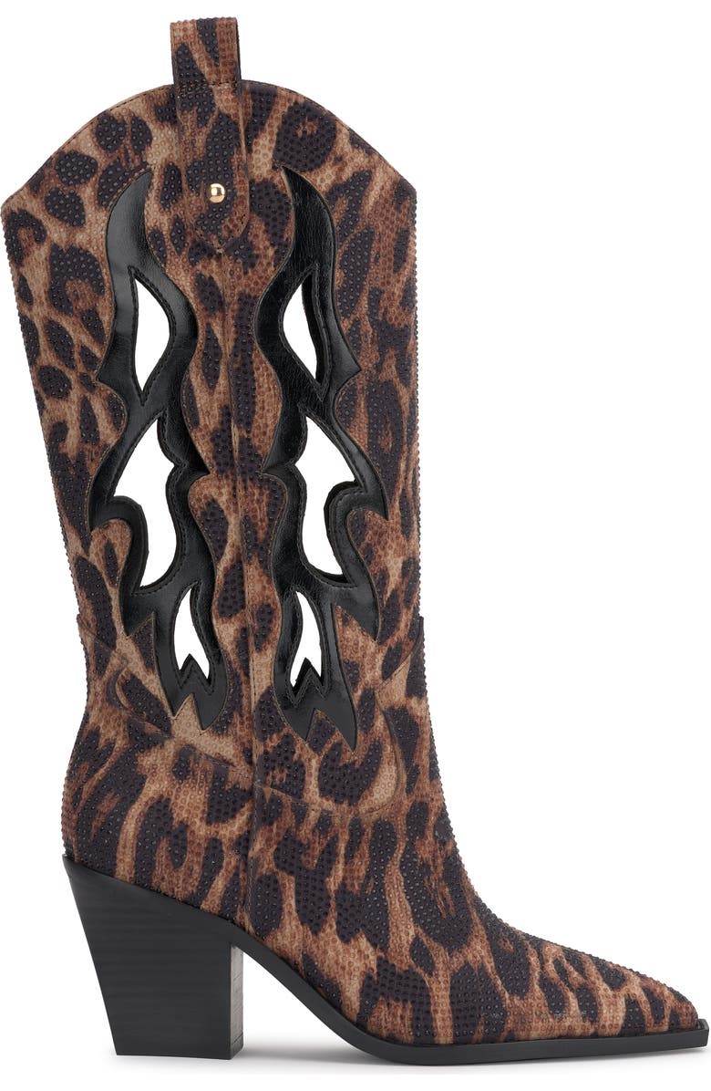 Jessica Simpson Ginika Pointed Toe Western Boot, Alternate, color, Natural Dolly Leopard