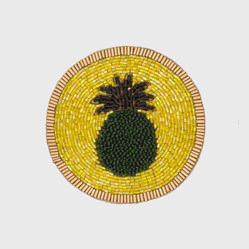Joanna Buchanan Hand Beaded Coasters In Multi
