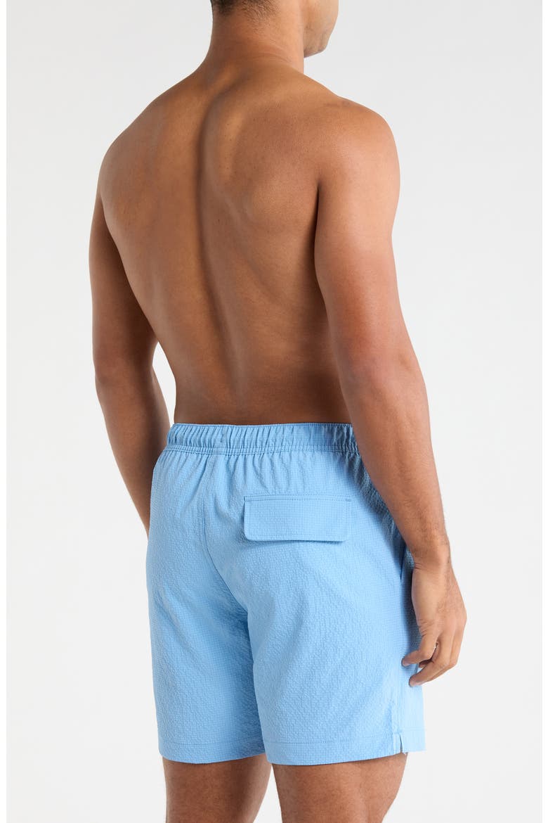 Naples Surf Seersucker Volley Swim Trunks, Alternate, color, BIG SKY BLUE