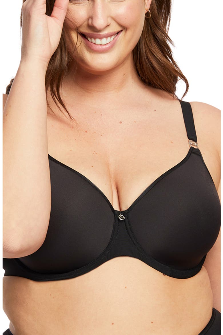 Spacer Underwire Bra, Alternate, color, BLACK